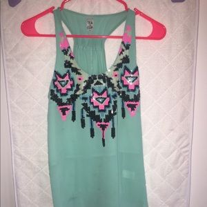 Turquoise Blue Shimmer Tank